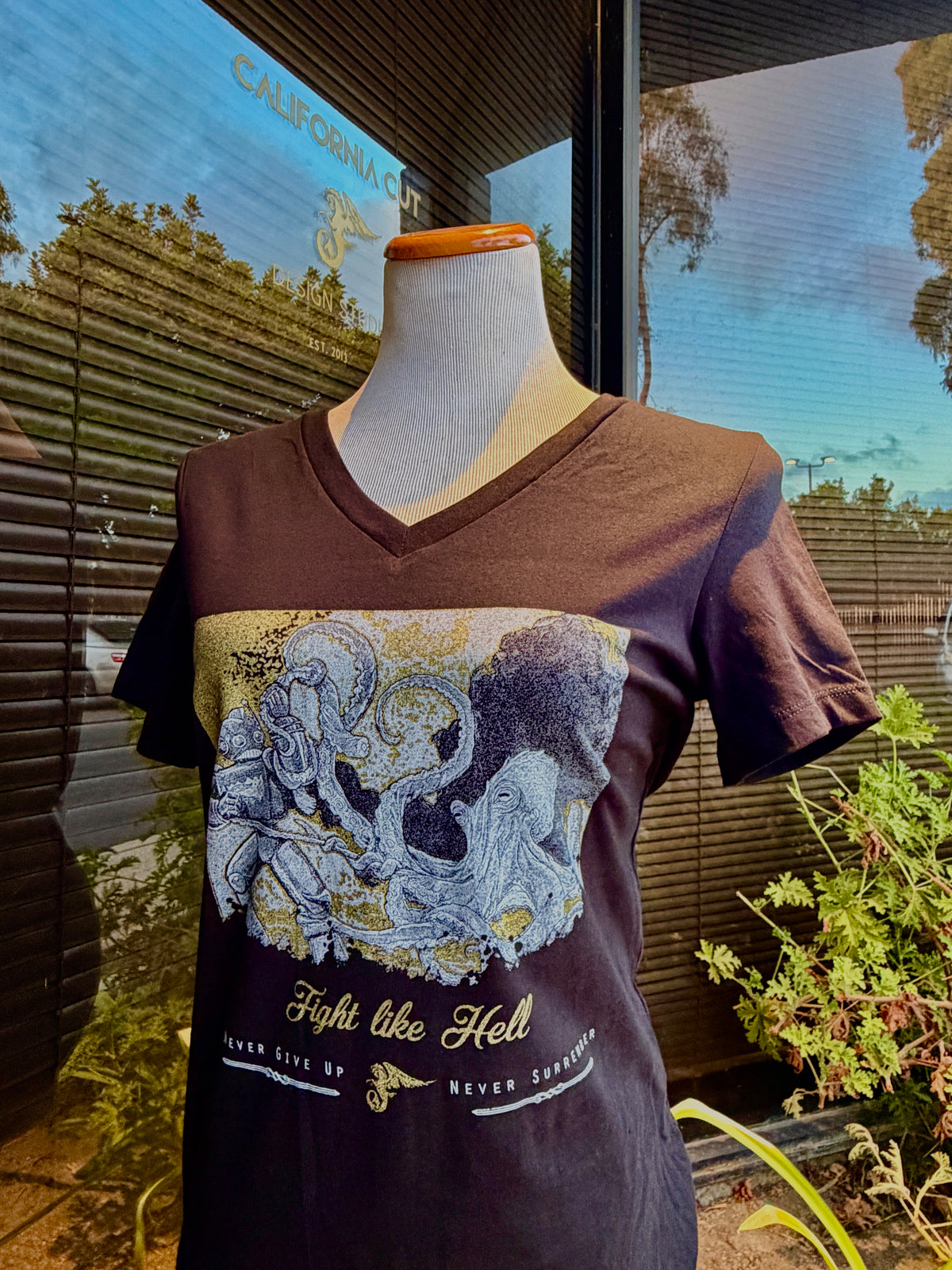 Fight like Hell Women’s Vneck Tshirt