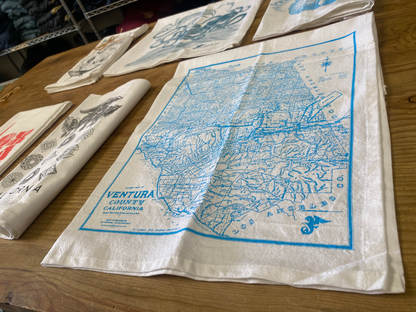 Flour Sack Tea Towel: VENTURA MAP