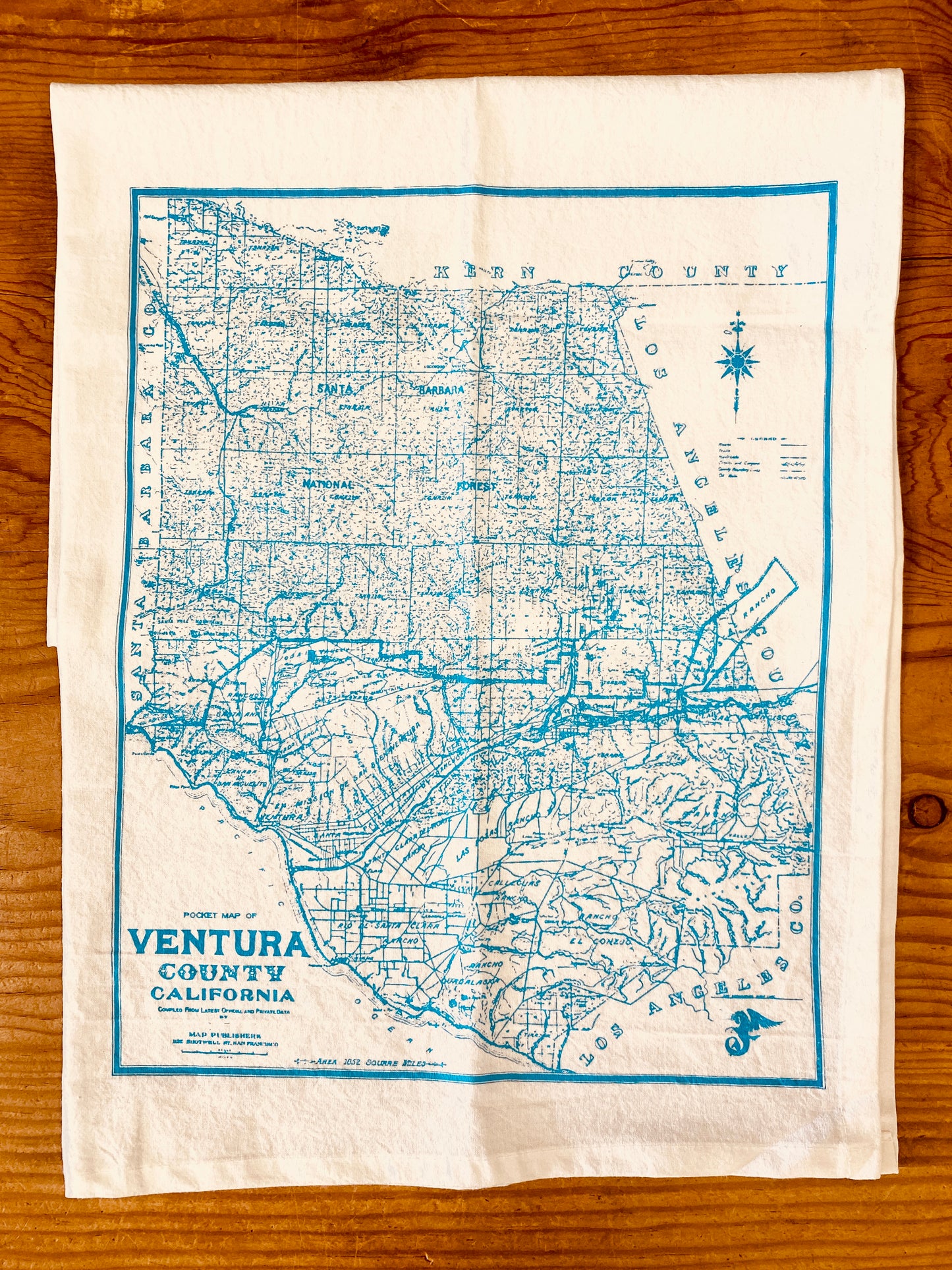 Flour Sack Tea Towel: VENTURA MAP