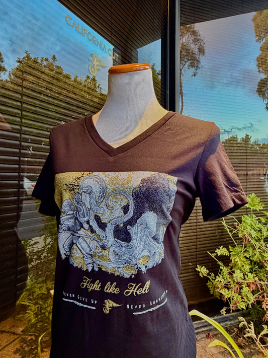 Fight like Hell Women’s Vneck Tshirt