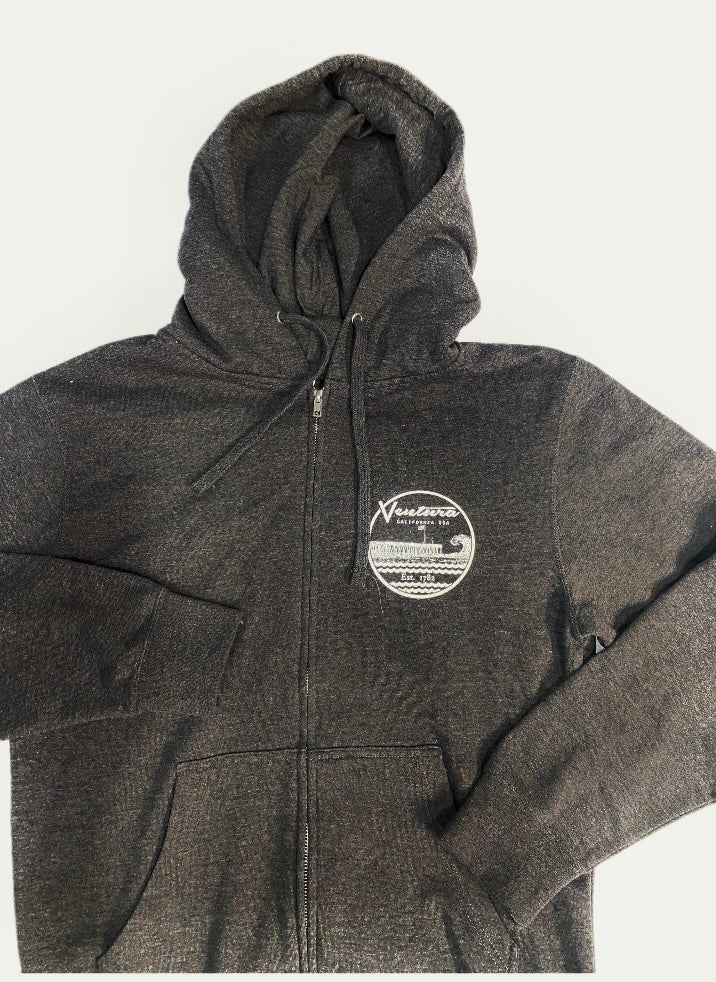 Ventura Pier midweight full zip hoodie