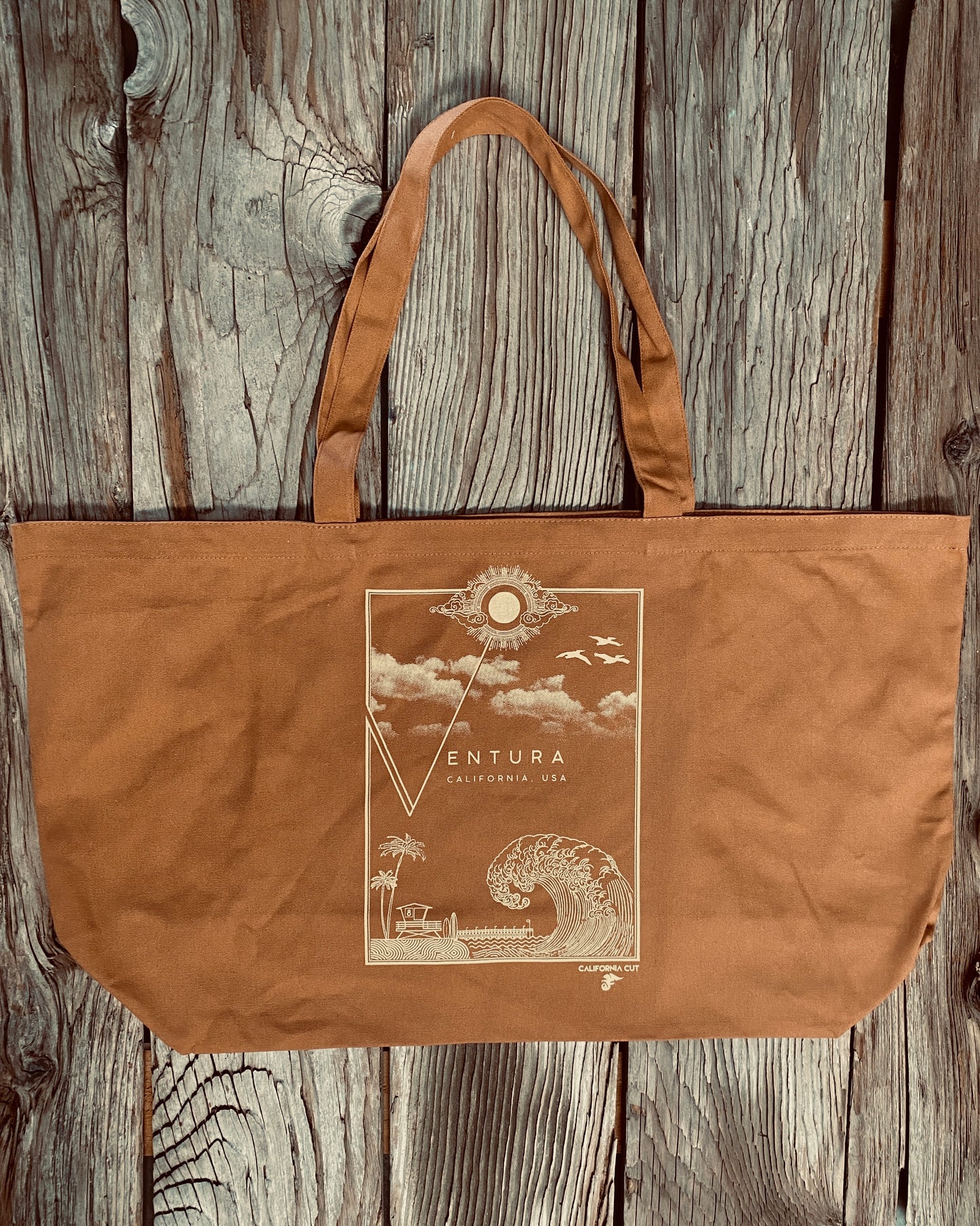 Monster Canvas Tote: Ventura Sun & Waves