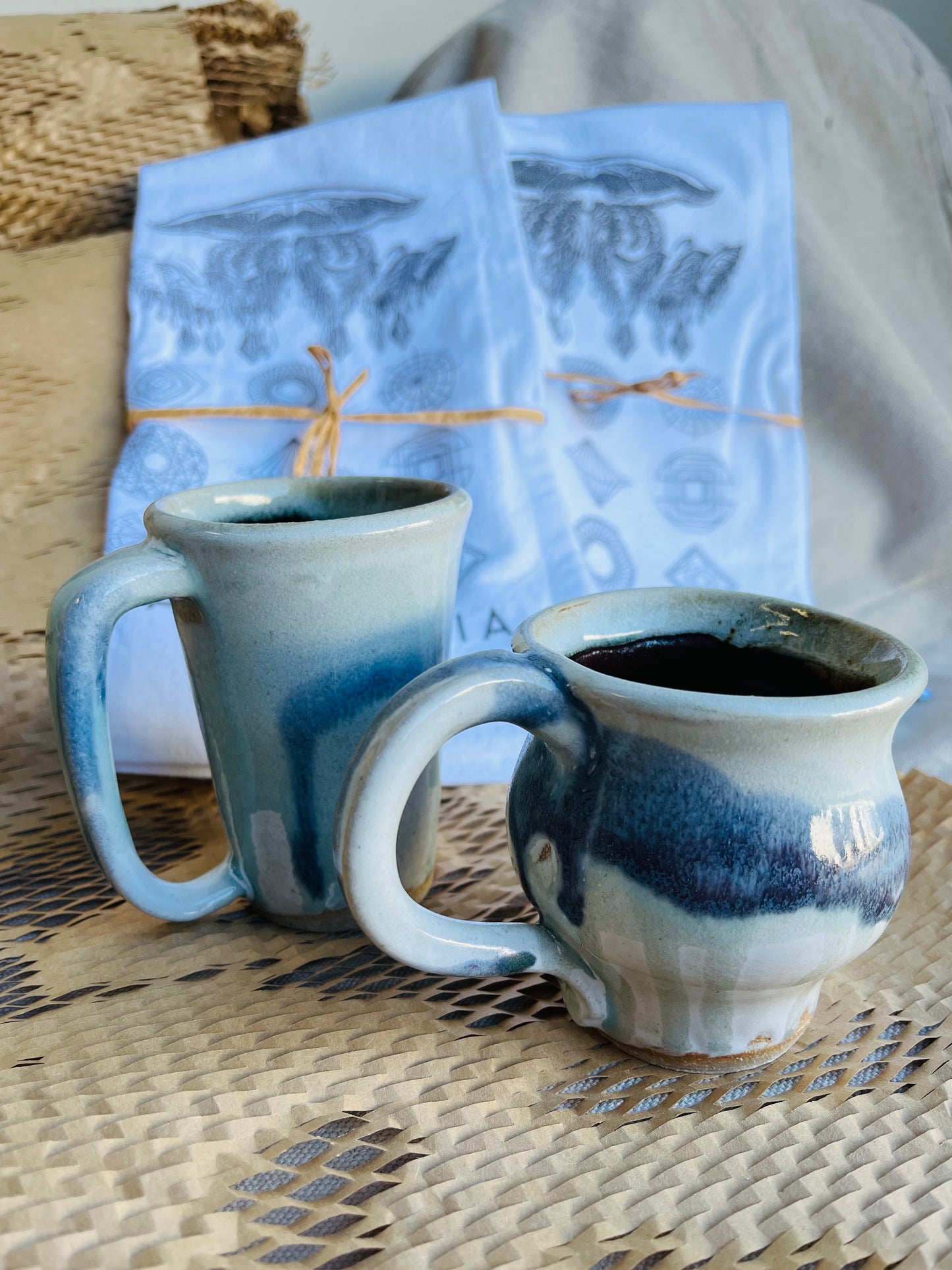 Misty Morning Mugs and Tea Towels Gift Set