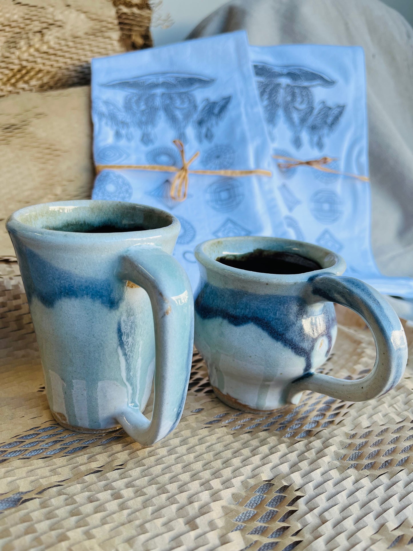 Misty Morning Mugs and Tea Towels Gift Set