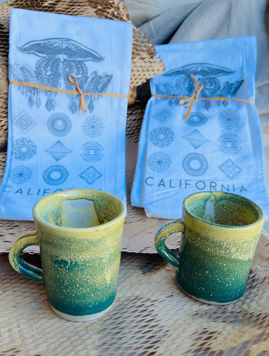 Sunlit Marsh Mugs and Tea Towels Gift Set