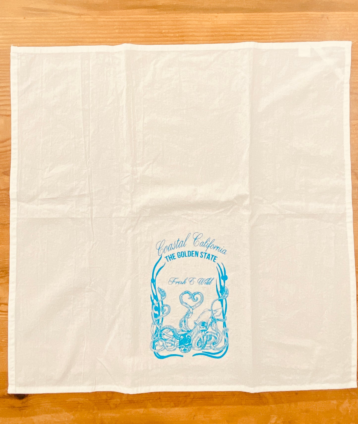 Flour Sack Tea Towel: Love Squid