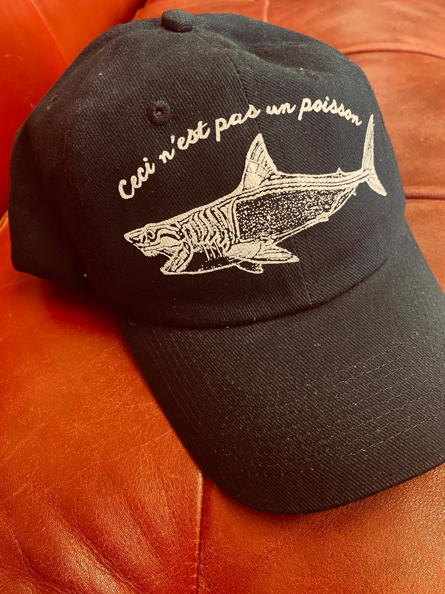 René Magritte shark soft cotton cap