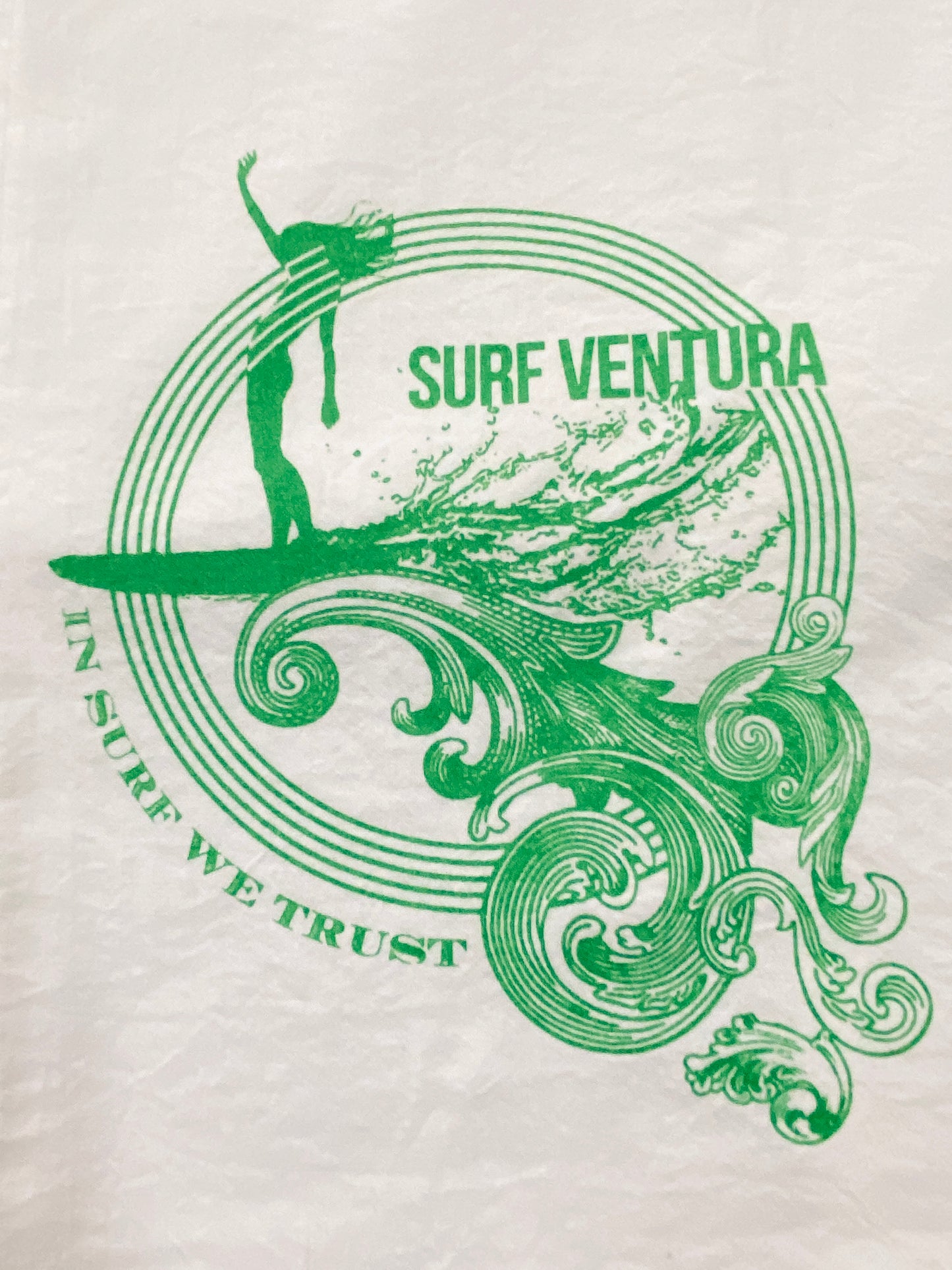 Flour Sack Tea Towel: In Surf We Trust
